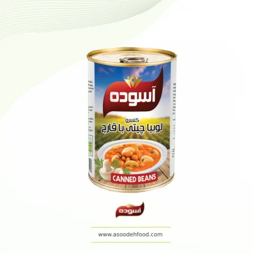 کنسرو لوبیا چیتی با قارچ